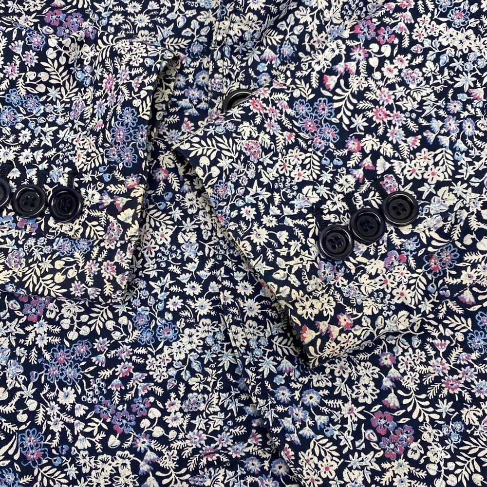 Talbots Women's Floral Cotton Blazer size 8 - Picture 6 of 7